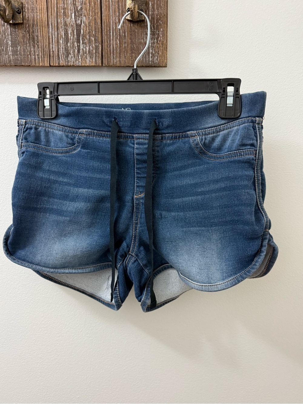 NOBO Blue Denim-Style Drawstring Athletic Shorts